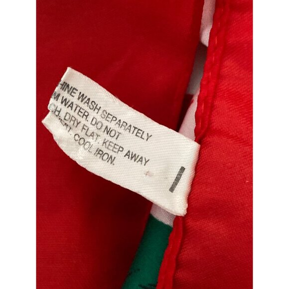 VTG Poinsetta Christmas Holiday Scarf Italy  Art Craft Remnant AS IS - Picture 12 of 12